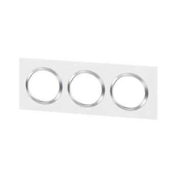  PLAQUE 3P BLANC CHROME 
