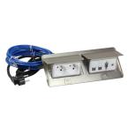  POPUP INOX 1PC+2RJ45+1VGA+JCK 