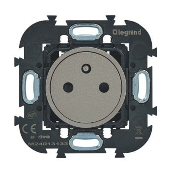  PRISE AFFLEURANTE 2P+T GRIS M 