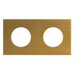 PLAQUE 2X2P+T EPURE BRONZE 