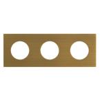  PLAQUE 3X2P+T EPURE BRONZE 
