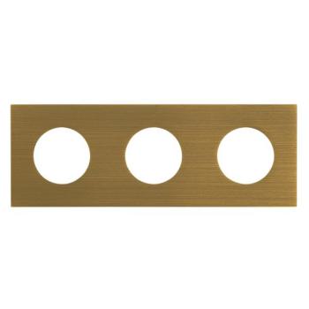  PLAQUE 3X2P+T EPURE BRONZE 