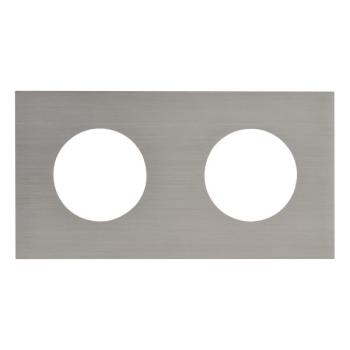  PLQ 2X2P+T EPURE ACIER BROSSE 