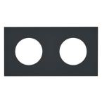 PLAQUE 2X2P+T EPURE NOIR MAT 