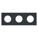  PLAQUE 3X2P+T EPURE NOIR MAT 