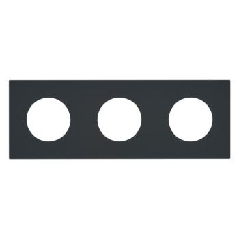  PLAQUE 3X2P+T EPURE NOIR MAT 