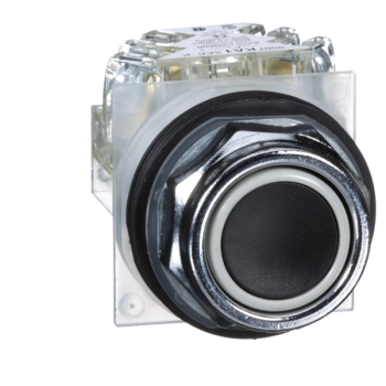  BOUTON POUSSOIR NOIR DIAM 