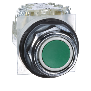  BOUTON POUSSOIR VERT DIAM 