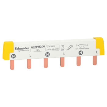  Peigne raccord 2P 100A 6mod 