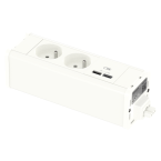  Module M 2PC+USB A+C - Blanc 
