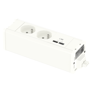  Module M 2PC+USB A+C - Blanc 