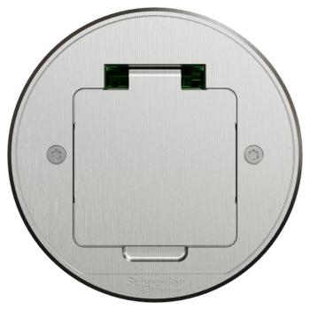  Prise sol equip ronde m�tal 