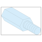  4 Entretoise hexagonale M5 H55 