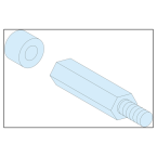  4 Entretoise hexagonale M8 H40 