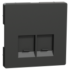  Enjo simple RJ45x2 anthracite 