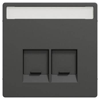  Enjo �tiquette RJ45x2 anthra 