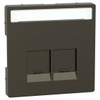  Enjo �tiquette RJ45x2 mocca 