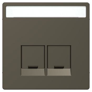  Enjo �tiquette RJ45x2 mocca 