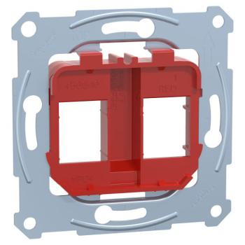  M�ca RJ45x2 Keystone rouge 