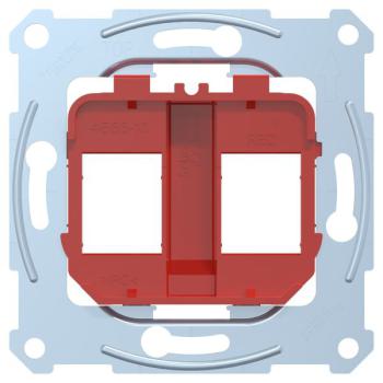  M�ca RJ45x2 Keystone rouge 