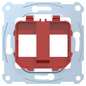  M�ca RJ45x2 Keystone rouge 