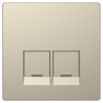  Enjo simple RJ45x2 blanc sable 