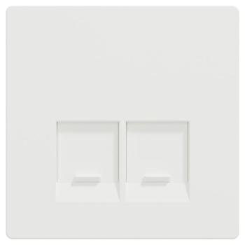  Enjo simple RJ45x2 blanc mat 