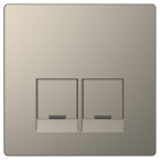  Enjo simple RJ45x2 nickel 