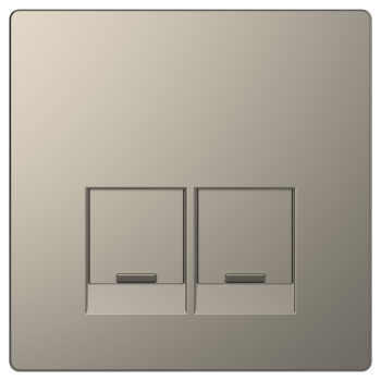  Enjo simple RJ45x2 nickel 