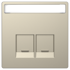  Enjo �tiquette RJ45x2 sable 