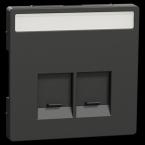  Enjo �tiquette RJ45x2 anthra 