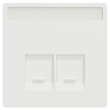  Enjo �tiquette RJ45x2 b.mat 