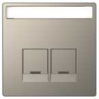  Enjo �tiquette RJ45x2 nickel 