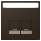  Enjo �tiquette RJ45x2 mocca 