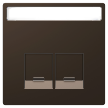  Enjo �tiquette RJ45x2 mocca 