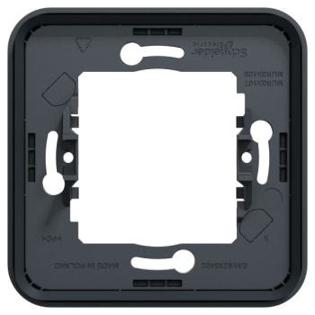  Cadre 1 poste gris encastr� 