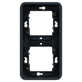  Cadre 2P gris vertica encastr� 