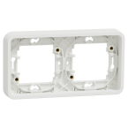  Cadre 2P blanc horizo encastr 