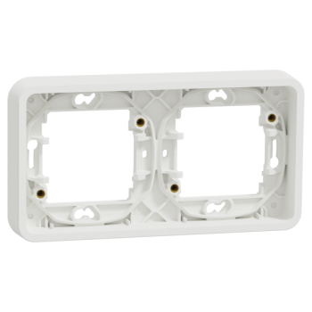  Cadre 2P blanc horizo encastr� 