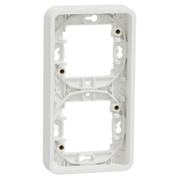  Cadre 2P blanc vertic encastr 