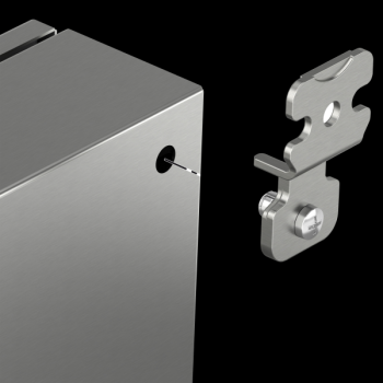  Lot 4 pattes fixat boites inox 