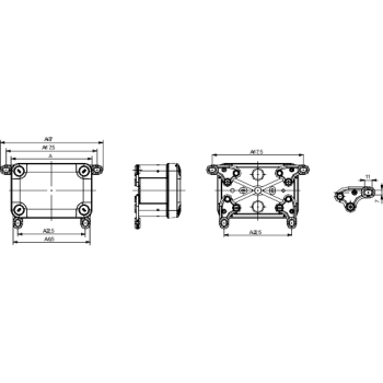  4 PATTES FIXAT.BTE PLAST. 