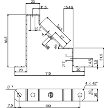  PATTE SUPP.BORNIER 45} SF 