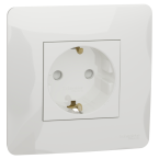  Prise 2P+T DE vis Blanc plaque 