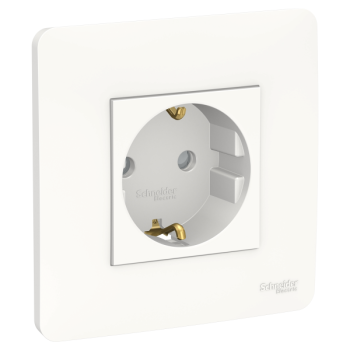  Prise 2P+T DE vis Blanc plaque 