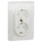  Prise 2x 2P+T DE vis Bla bo 1P 