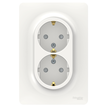  Prise 2x 2P+T DE vis Bla bo 1P 