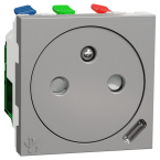  2P+T USB C FR 90� affl rap Alu 