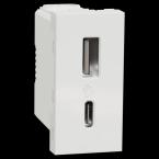  Charg USB A+C 15W 1mod blc 