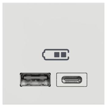  Chargeur USB double 2.4A blanc 